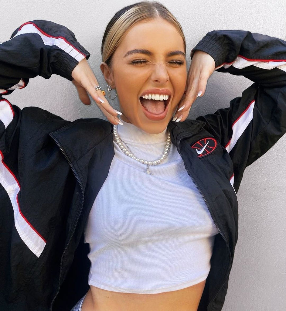 A girl with happy face