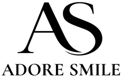 Adore Smile logo with 'AS' initials on a white background
