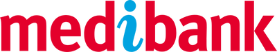 Medibank logo with red and blue text