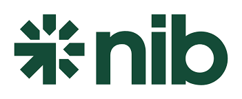 Logo of nib with green geometric design and 'nib' text