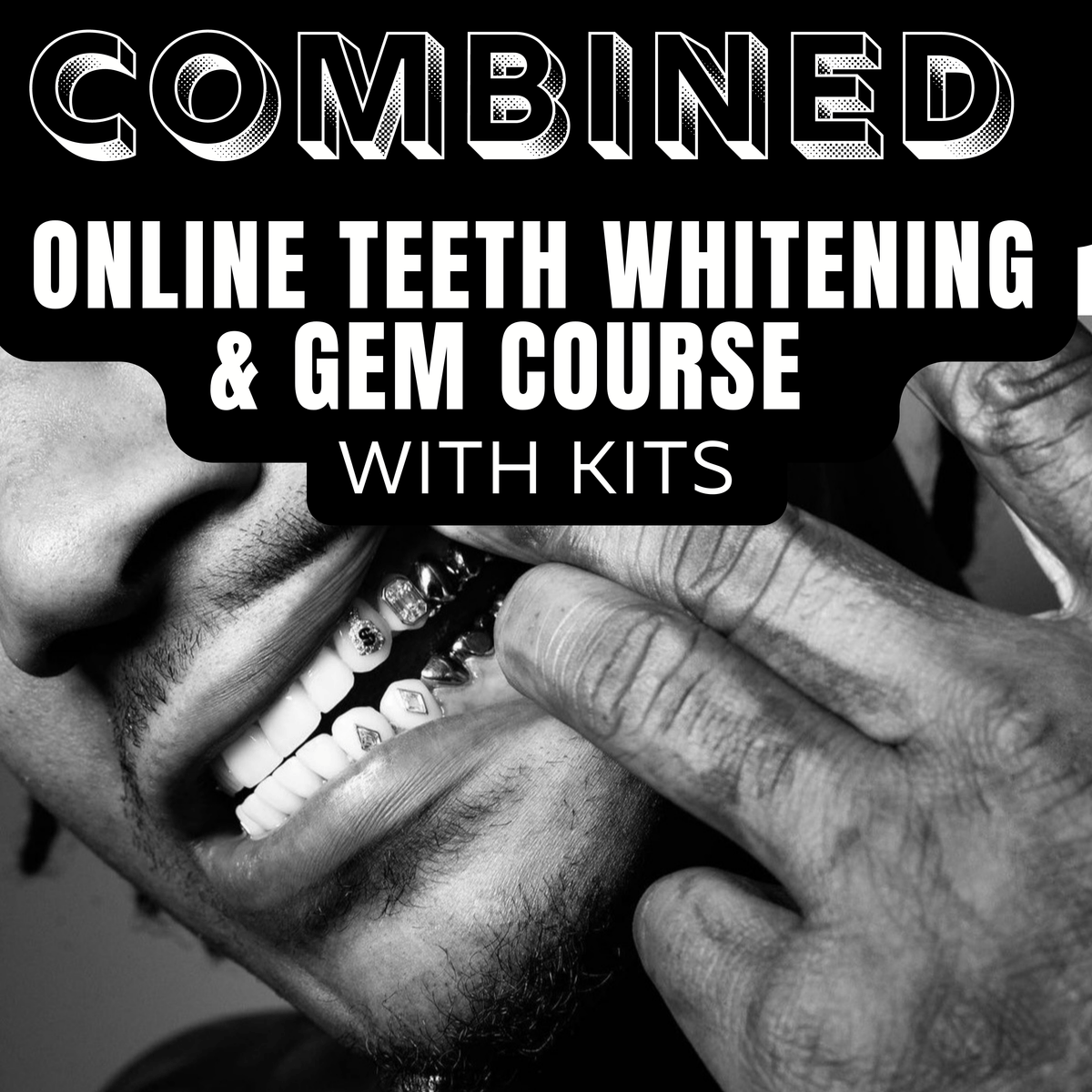 Combined Teeth Whitening & Tooth Gem Online Course + kits Adore Smile